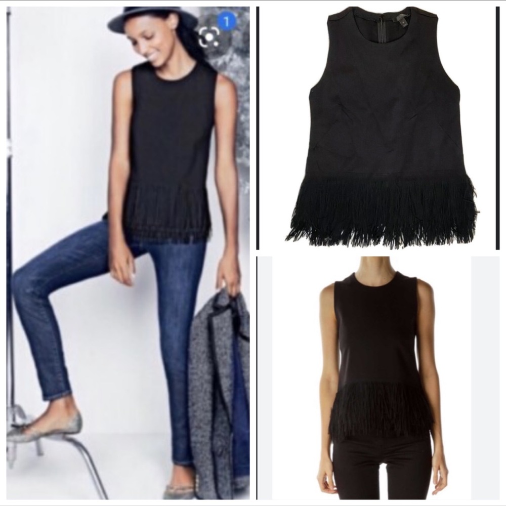 J.Crew Collection Fringe Trim Tank Top.